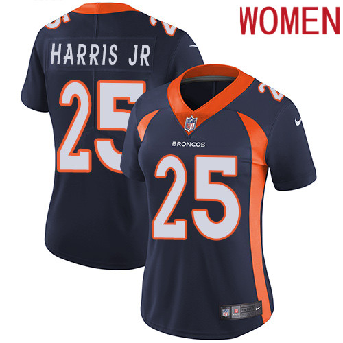 2019 Women Denver Broncos #25 Harris Jr blue Nike Vapor Untouchable Limited NFL Jersey->women nfl jersey->Women Jersey